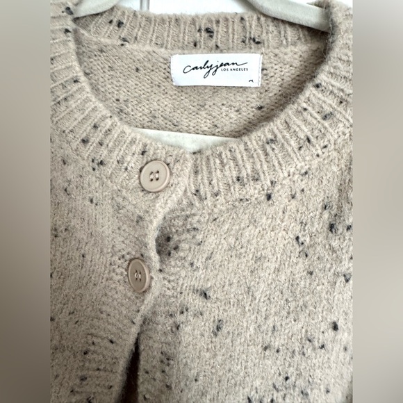 CJLA HATTIE Cream Speckled Cardigan Sweater - Picture 2 of 3